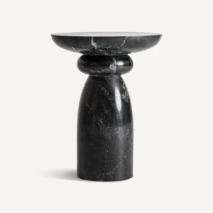 Mesa auxiliar mármol negro 35x35xh46cm