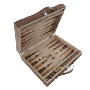 Juego backgammon cuero