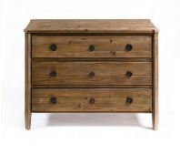 Cómoda de 3 cajones madera envejecida
