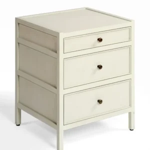 Mesita de noche roble blanco 50x45xh60cm