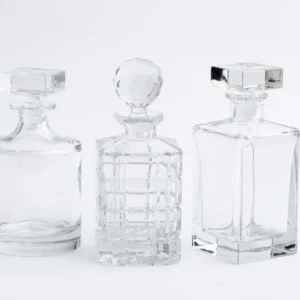 Set de 2 licoreras de cristal