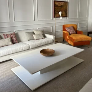 Mesa de centro cemento pulido